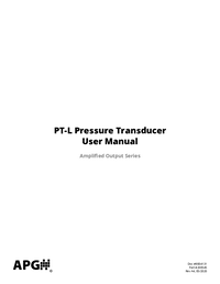Thumbnail of document Manual - PT-L1/L3/L10 Pressure Transducers W/ Amplified Output